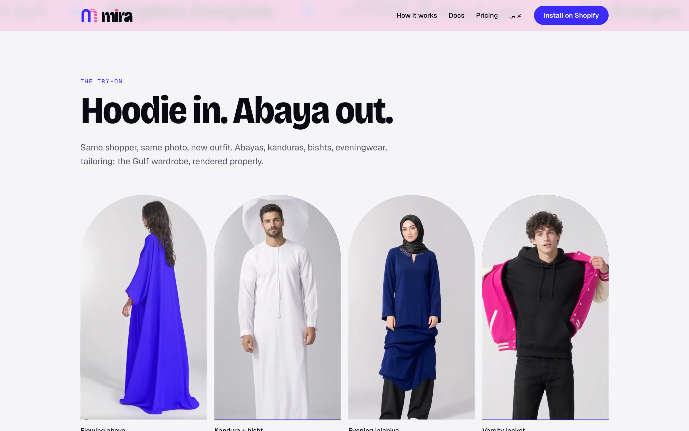 Mira: One shopper photo, every look — abayas, kanduras, bishts and streetwear